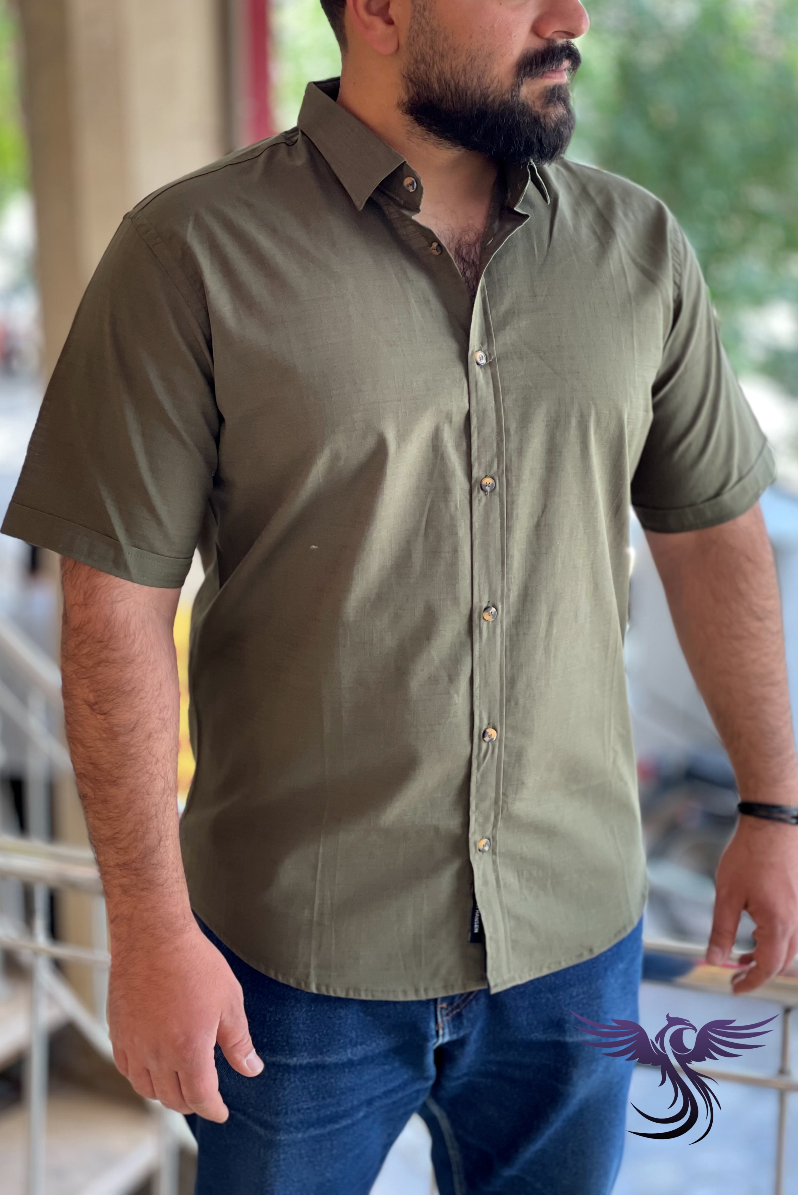 پیراهن نخی مردانه تابستانی