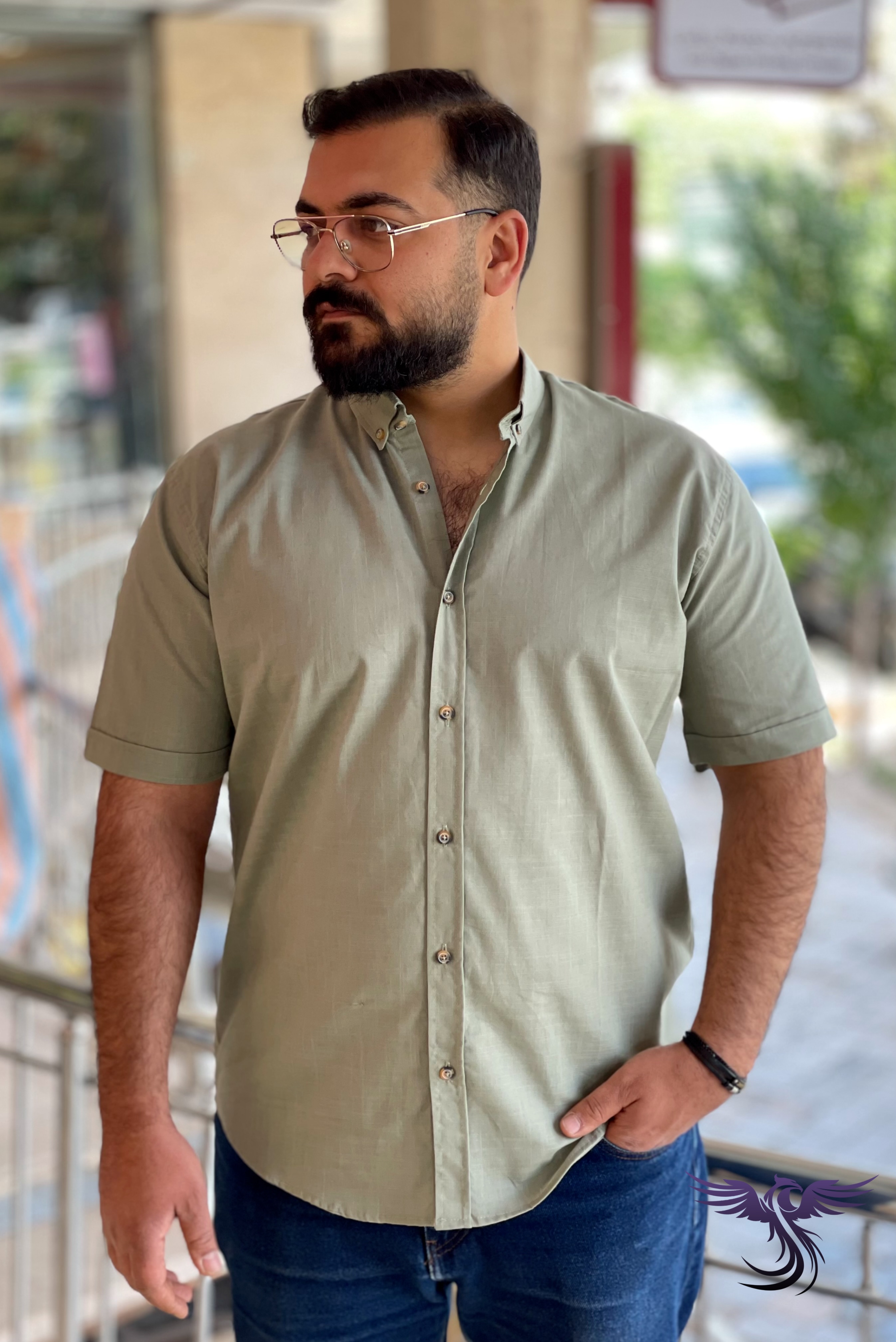 پیراهن نخی مردانه تابستانی
