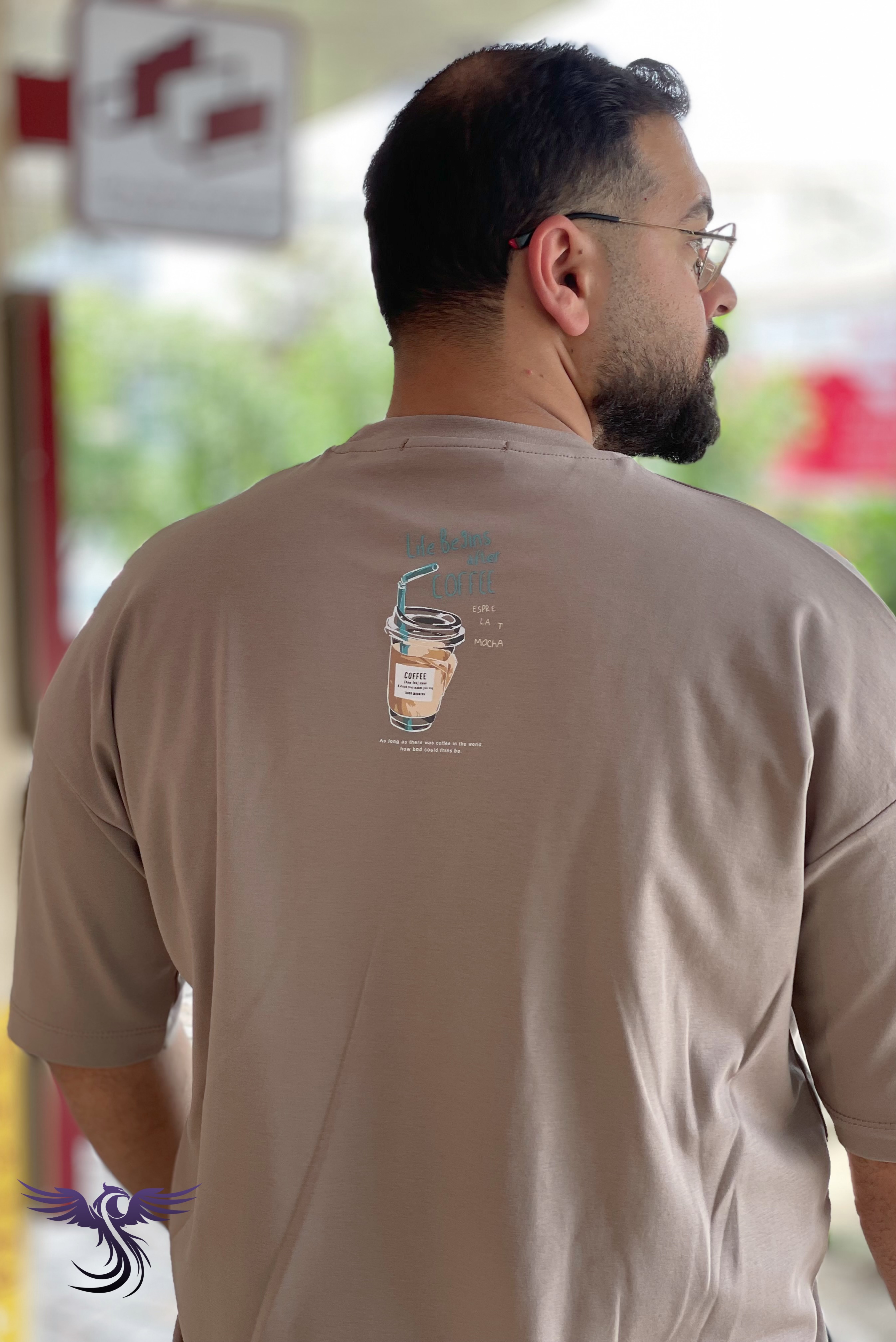 تیشرت پشت چاپ طرح coffee ترند