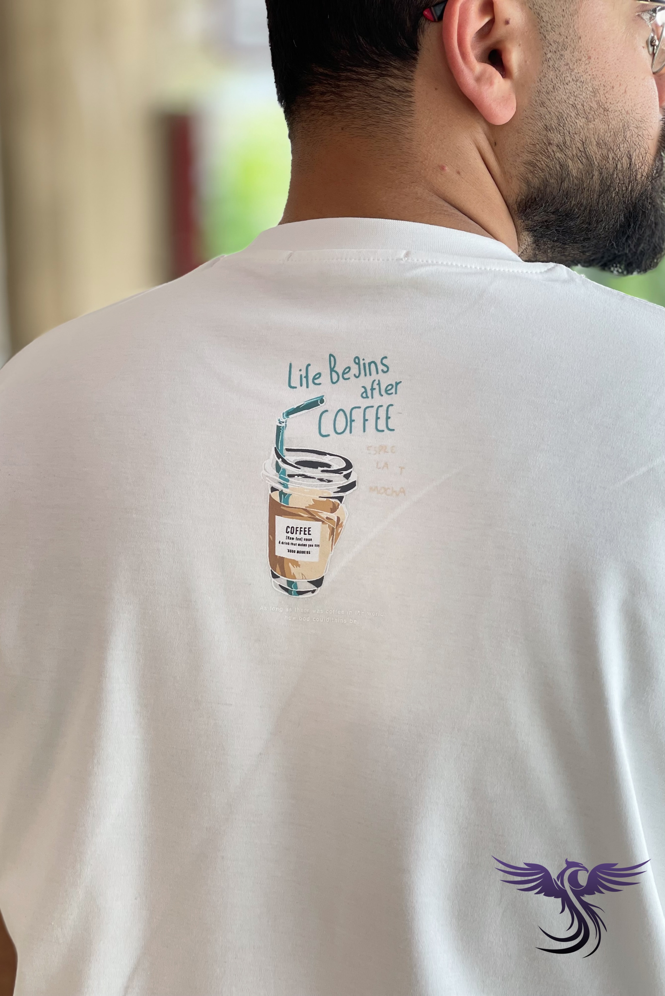 تیشرت پشت چاپ طرح coffee ترند